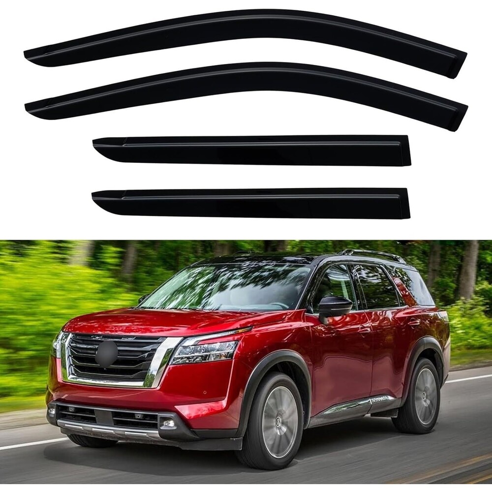 Sun Rain Visors Wind Rain Guards for 2022-2025 Nissan Pathfinder
